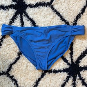 Jessica Simpson, blue bikini bottom